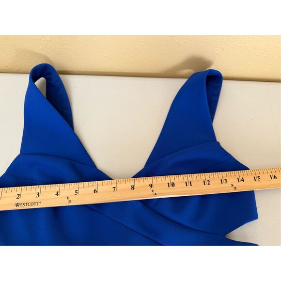 BCBG MaxAzria Harlie Blue Sleeveless Cutout Mini Dress Size 4 - Picture 9 of 10